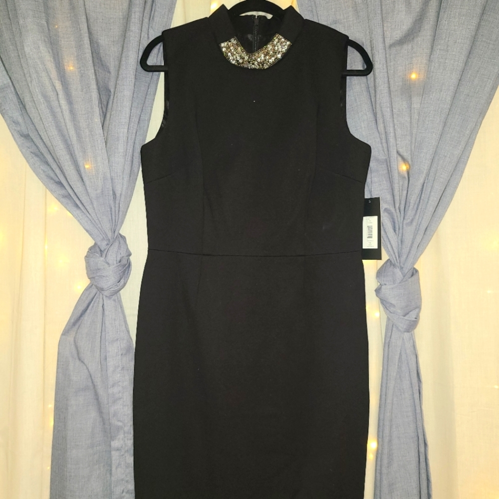 Formal black dress with beadwork